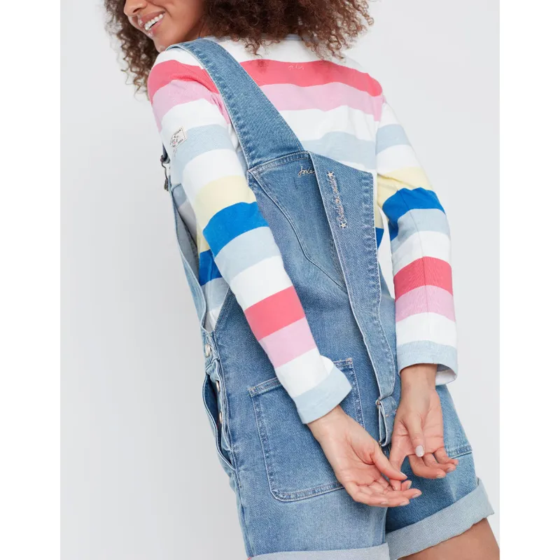 Joules Garland Short Denim Dungarees - Light Denim-2